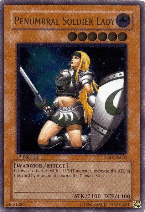 Penumbral Soldier Lady [SOD-EN033] Ultimate Rare - Doe's Cards