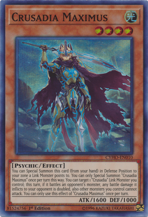 Crusadia Maximus [CYHO-EN010] Super Rare - Doe's Cards