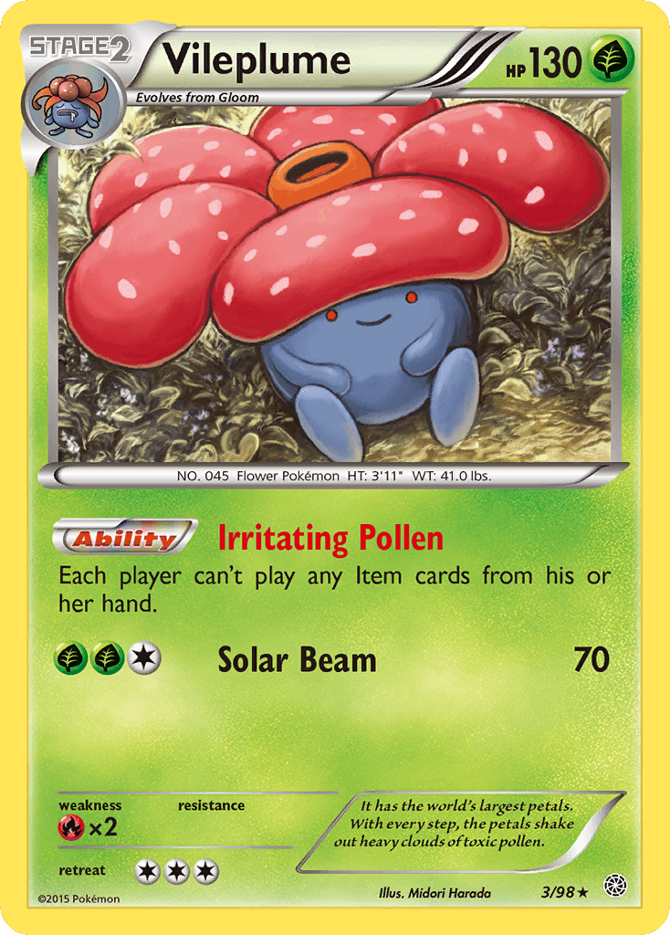 Vileplume (3/98) [XY: Ancient Origins] - Doe's Cards