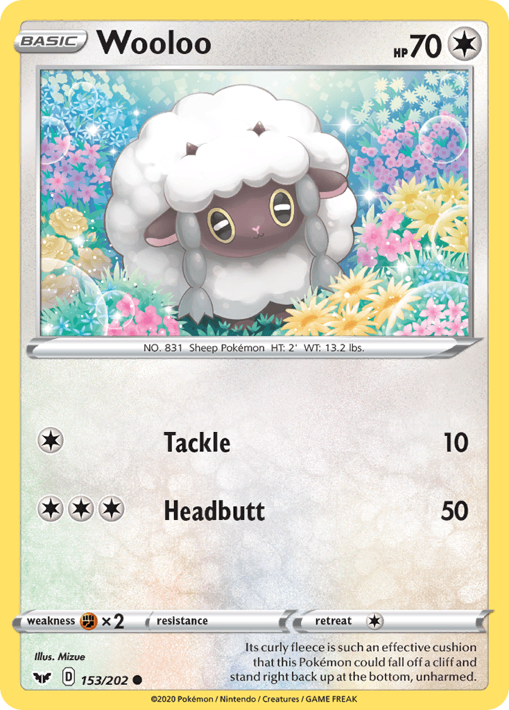 Wooloo (153/202) [Sword & Shield: Base Set] - Doe's Cards