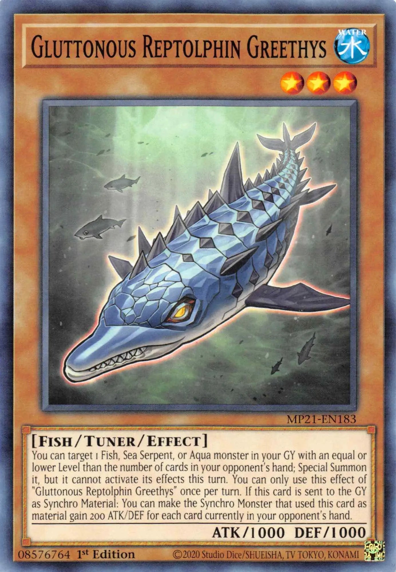 Gluttonous Reptolphin Greethys [MP21-EN183] Common - Doe's Cards