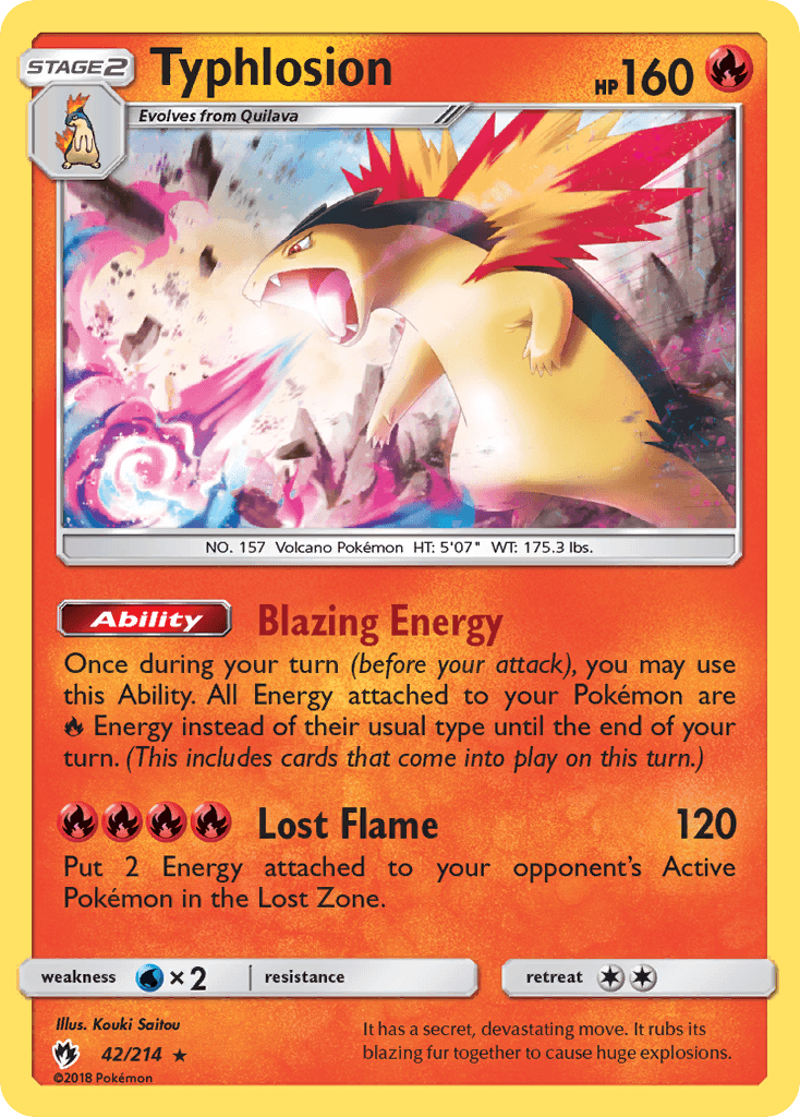 Typhlosion (42/214) [Sun & Moon: Lost Thunder] - Doe's Cards