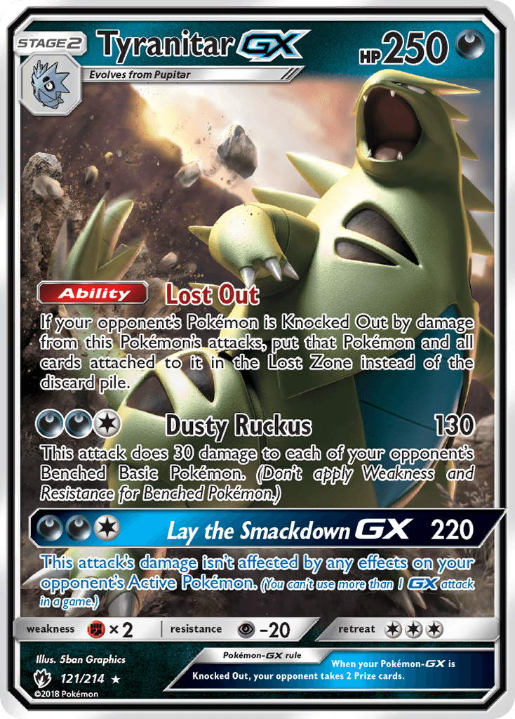 Tyranitar GX (121/214) [Sun & Moon: Lost Thunder] - Doe's Cards