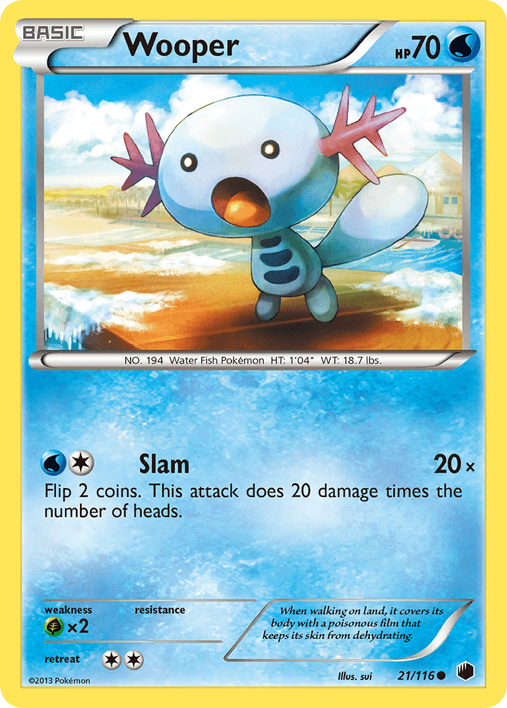 Wooper (21/116) [Black & White: Plasma Freeze] - Doe's Cards