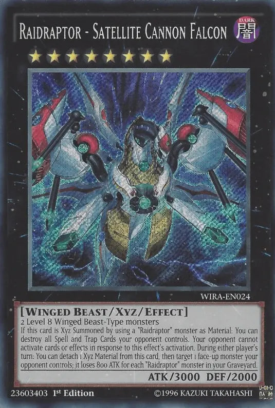Raidraptor - Satellite Cannon Falcon [WIRA-EN024] Secret Rare - Doe's Cards