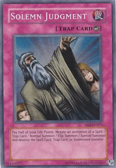 Solemn Judgment [DB2-EN073] Super Rare - Doe's Cards