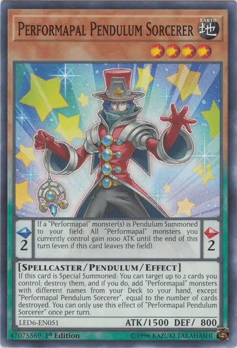 Performapal Pendulum Sorcerer [LED6-EN051] Common - Doe's Cards