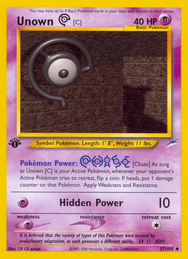 Unown [C] (57/105) [Neo Destiny 1st Edition] - Doe's Cards