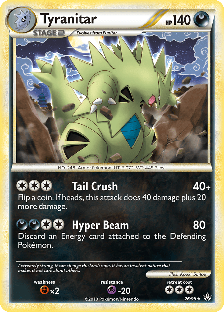 Tyranitar (26/95) [HeartGold & SoulSilver: Unleashed] - Doe's Cards