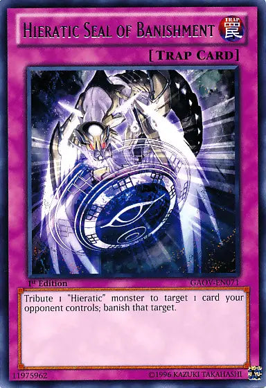 Hieratic Seal of Banishment [GAOV-EN071] Rare - Doe's Cards
