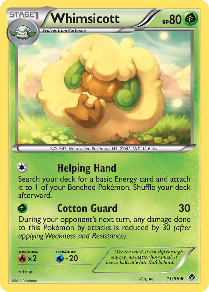 Whimsicott (11/98) [Black & White: Emerging Powers] - Doe's Cards