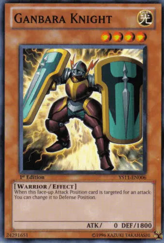Ganbara Knight [YS11-EN006] Common - Doe's Cards