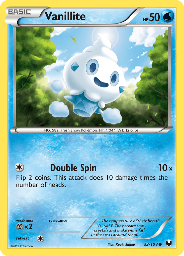 Vanillite (33/108) [Black & White: Dark Explorers] - Doe's Cards