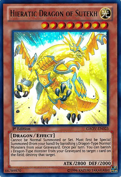 Hieratic Dragon of Sutekh [GAOV-EN025] Ultra Rare - Doe's Cards