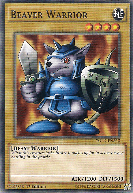 Beaver Warrior [YGLD-ENA12] Common - Doe's Cards