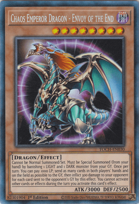 Chaos Emperor Dragon - Envoy of the End [TOCH-EN030] Collector's Rare - Doe's Cards