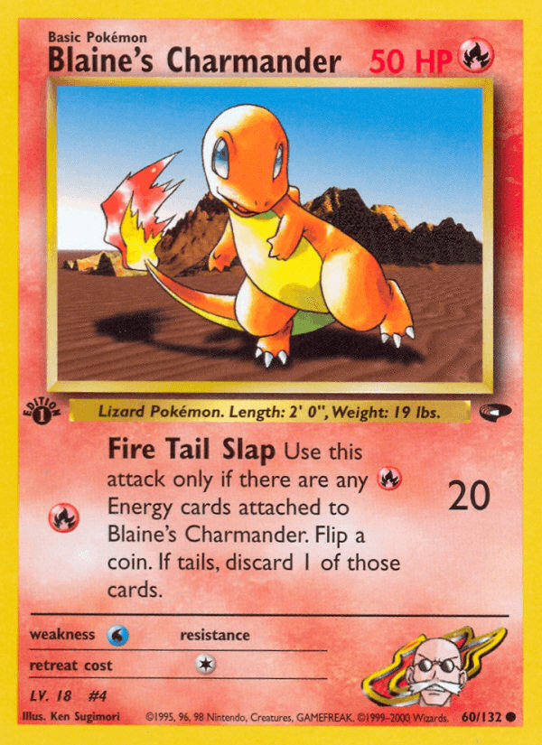Blaine's Charmander (60/132) [Gym Challenge 1st Edition] - Doe's Cards