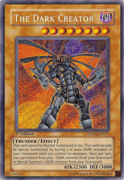 The Dark Creator [PTDN-EN017] Secret Rare - Doe's Cards