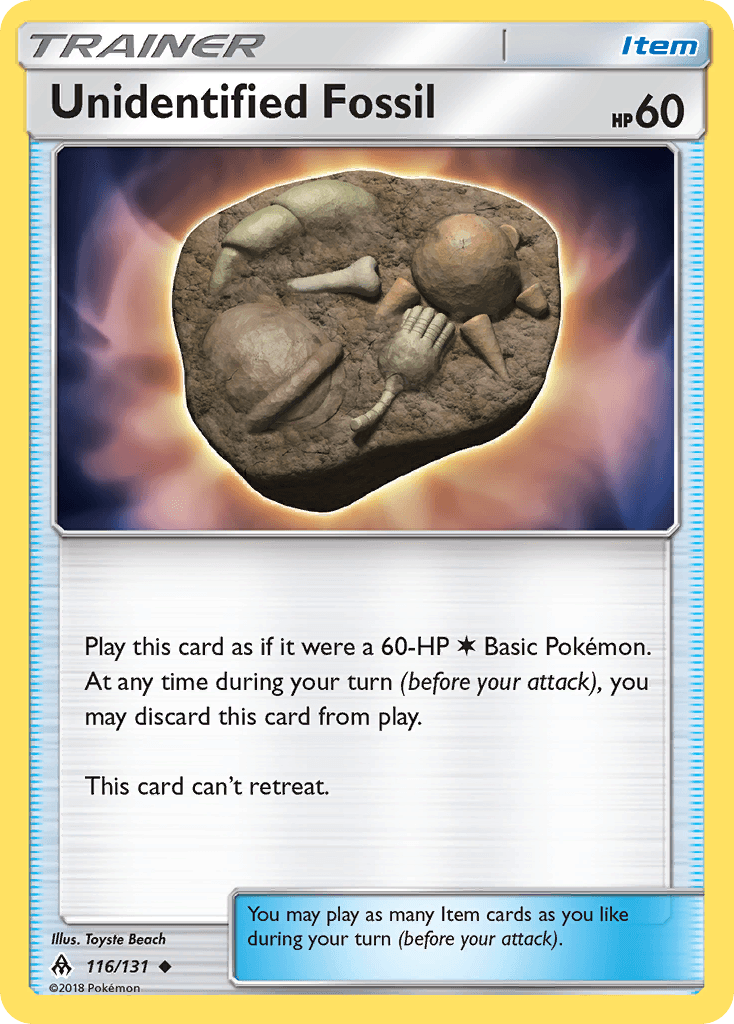 Unidentified Fossil (116/131) [Sun & Moon: Forbidden Light] - Doe's Cards