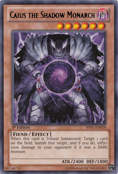 Caius the Shadow Monarch [BP01-EN018] Rare - Doe's Cards