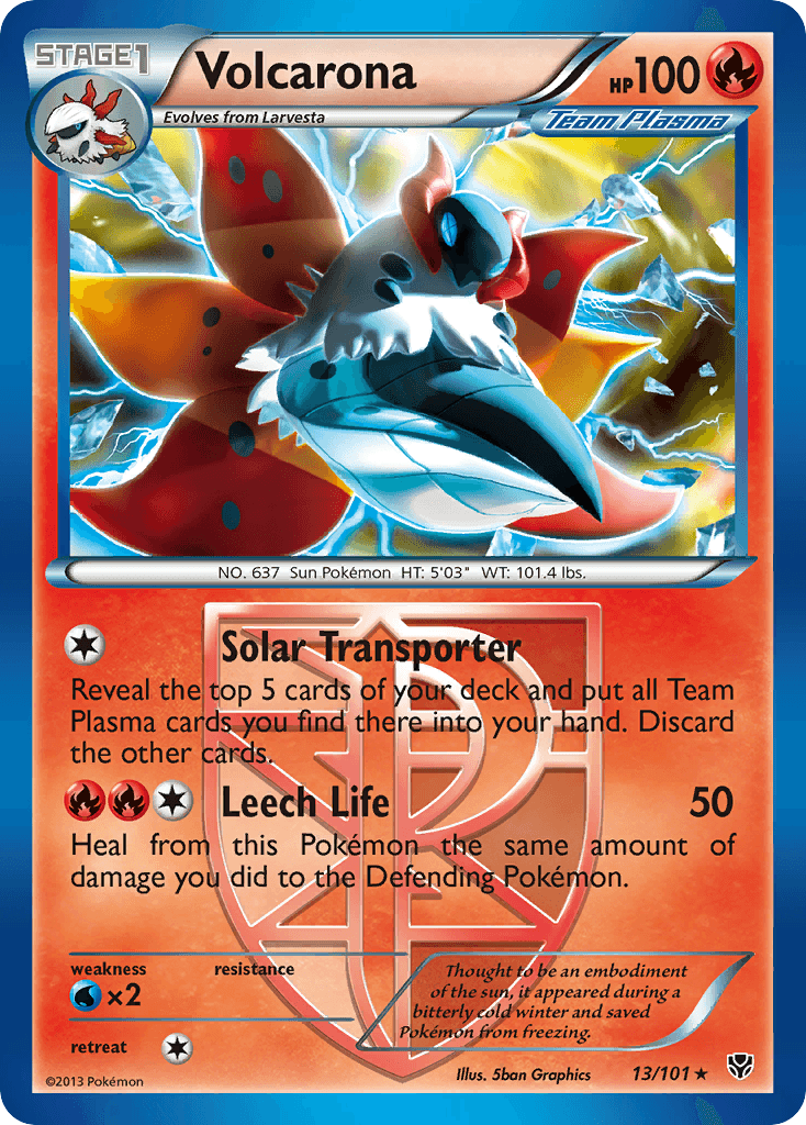 Volcarona (13/101) [Black & White: Plasma Blast] - Doe's Cards