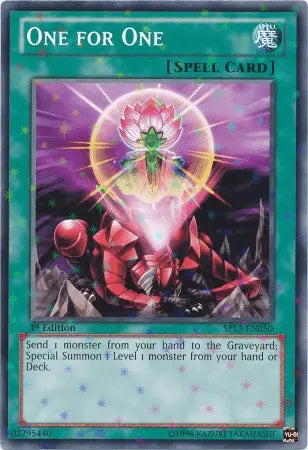 One for One [SP13-EN050] Starfoil Rare - Doe's Cards