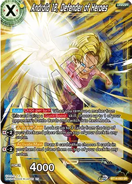 Android 18, Defender of Heroes (BT14-093) [Cross Spirits] - Doe's Cards