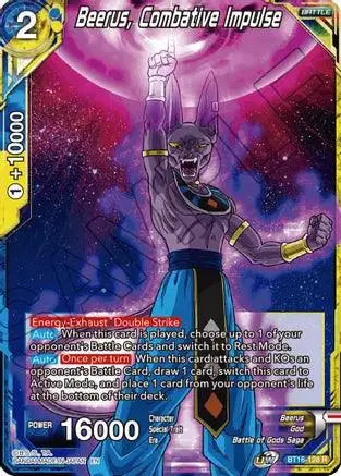 Beerus, Combative Impulse (BT16-128) [Realm of the Gods] - Doe's Cards
