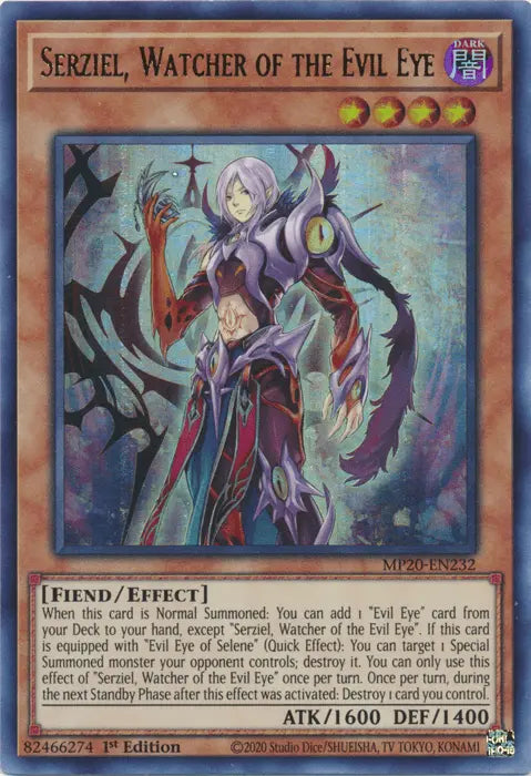 Serziel, Watcher of the Evil Eye [MP20-EN232] Ultra Rare - Doe's Cards