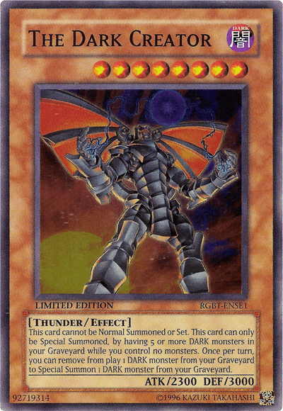 The Dark Creator [RGBT-ENSE1] Super Rare - Doe's Cards