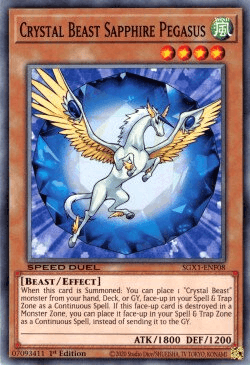 Crystal Beast Sapphire Pegasus [SGX1-ENF08] Common - Doe's Cards