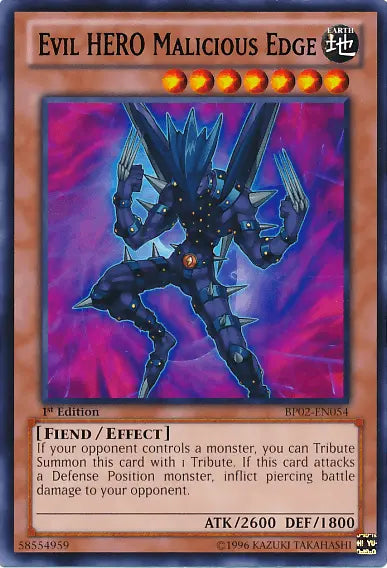 Evil HERO Malicious Edge [BP02-EN054] Mosaic Rare - Doe's Cards