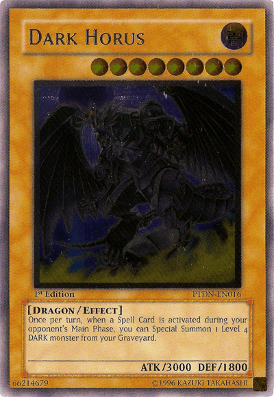 Dark Horus [PTDN-EN016] Ultimate Rare - Doe's Cards