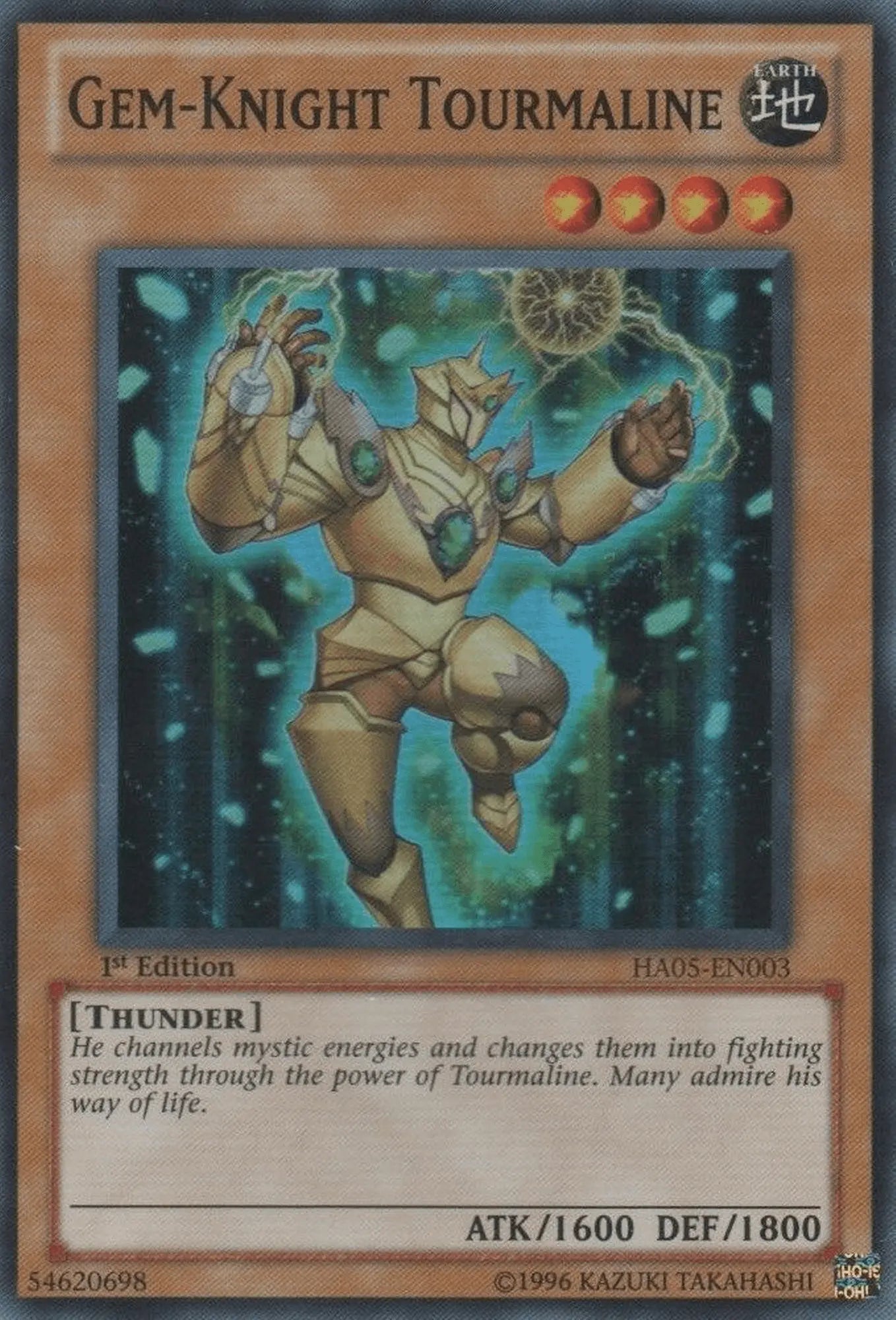 Gem-Knight Tourmaline [HA05-EN003] Super Rare - Doe's Cards