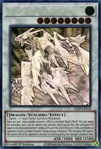 Crystal Wing Synchro Dragon [GFTP-EN130] Ghost Rare - Doe's Cards