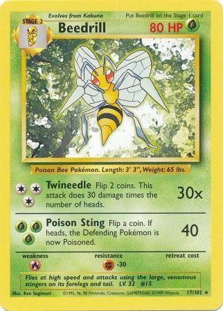 Beedrill (17/102) [Base Set Unlimited] - Doe's Cards