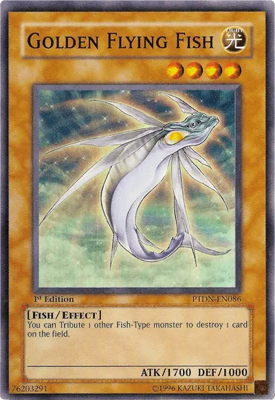Golden Flying Fish [PTDN-EN086] Super Rare - Doe's Cards