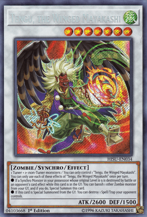 Tengu, the Winged Mayakashi [HISU-EN034] Secret Rare - Doe's Cards