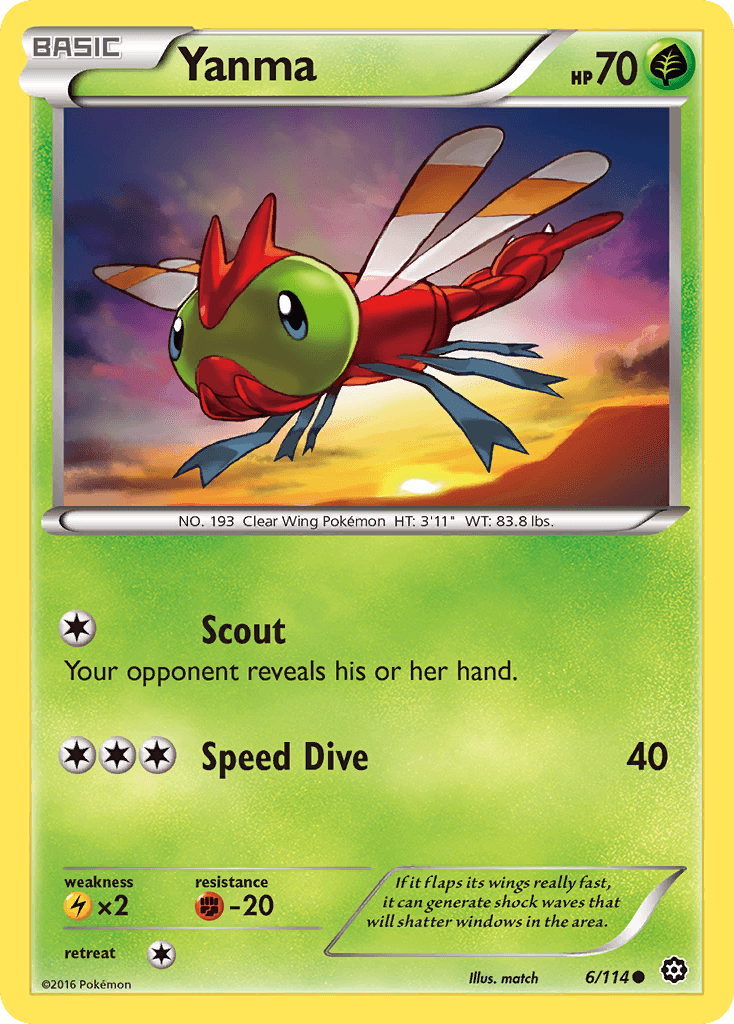 Yanma (6/114) [XY: Steam Siege] - Doe's Cards