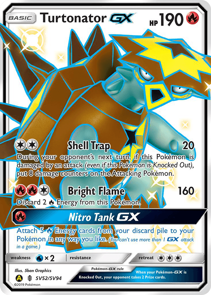 Turtonator GX (SV52/SV94) [Sun & Moon: Hidden Fates - Shiny Vault] - Doe's Cards