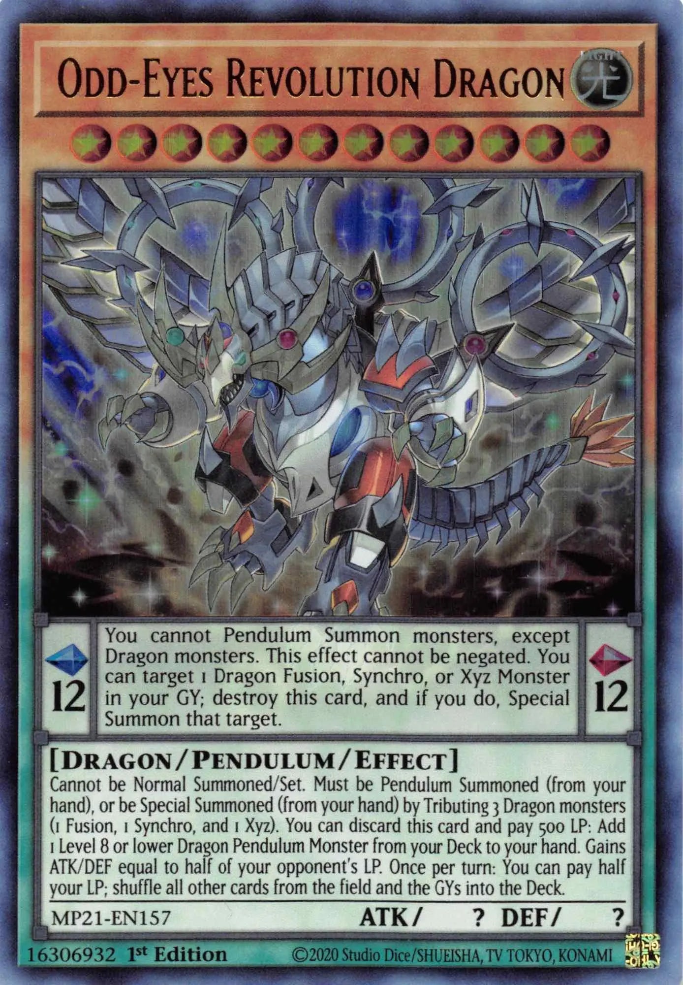Odd-Eyes Revolution Dragon [MP21-EN157] Ultra Rare - Doe's Cards