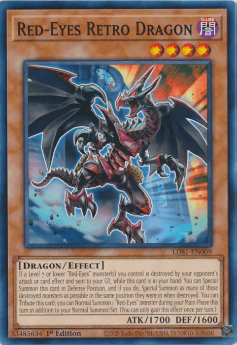 Red-Eyes Retro Dragon [LDS1-EN009] Common - Doe's Cards