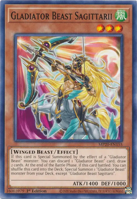 Gladiator Beast Sagittarii [MP20-EN155] Common - Doe's Cards