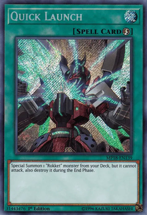 Quick Launch [MP18-EN139] Secret Rare - Doe's Cards