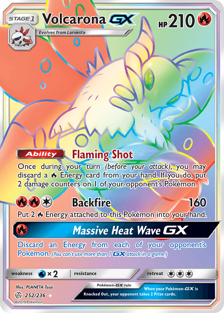 Volcarona GX (252/236) [Sun & Moon: Cosmic Eclipse] - Doe's Cards