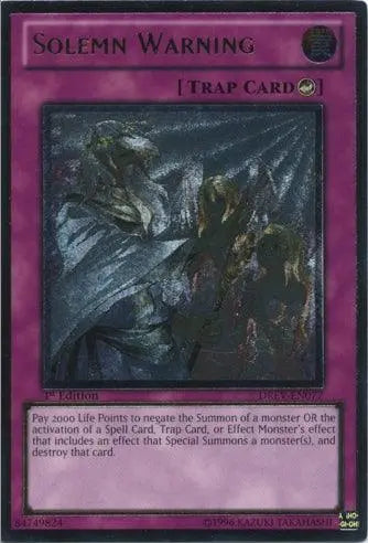 Solemn Warning [DREV-EN077] Ultimate Rare - Doe's Cards