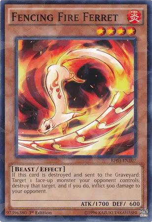 Fencing Fire Ferret [BP03-EN107] Shatterfoil Rare - Doe's Cards