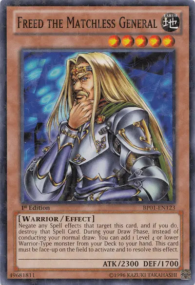 Freed the Matchless General [BP01-EN123] Starfoil Rare - Doe's Cards