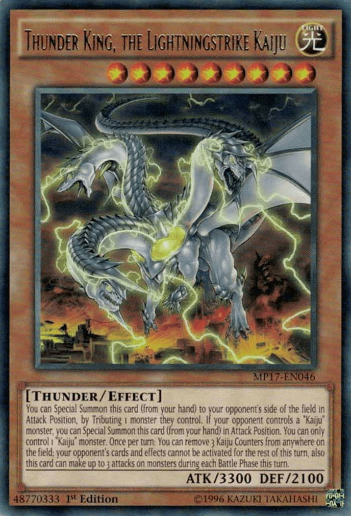 Thunder King, the Lightningstrike Kaiju [MP17-EN046] Rare - Doe's Cards