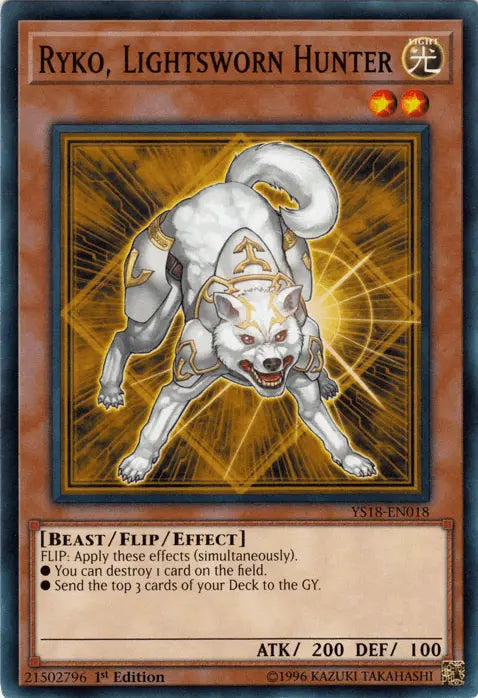 Ryko, Lightsworn Hunter [YS18-EN018] Common - Doe's Cards